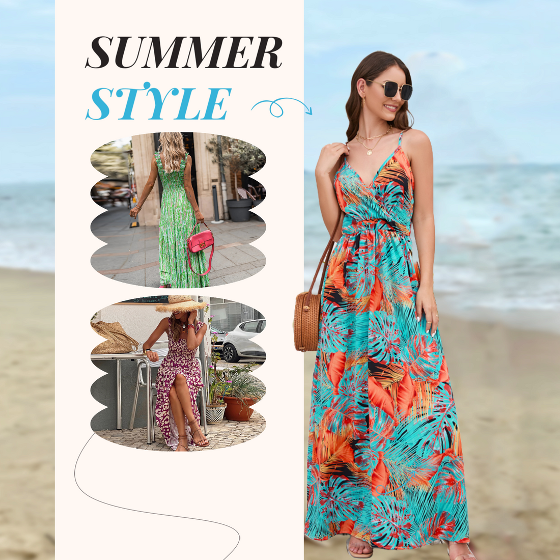 Summer’s Whisper: The Tropical Maxi Dress