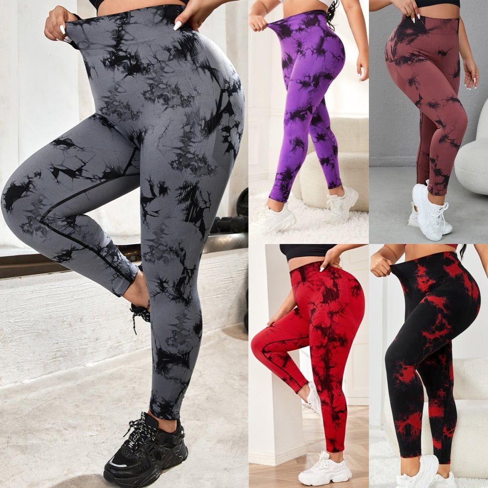 Abstract Print High-Rise Comfort Fit Leggings 2818