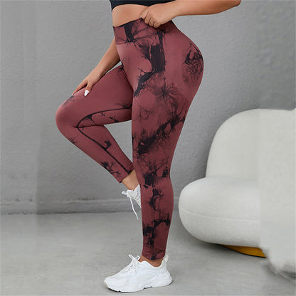 Abstract Print High-Rise Comfort Fit Leggings 2818