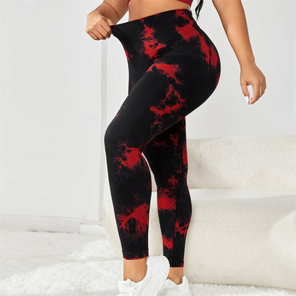 Abstract Print High-Rise Comfort Fit Leggings 2818