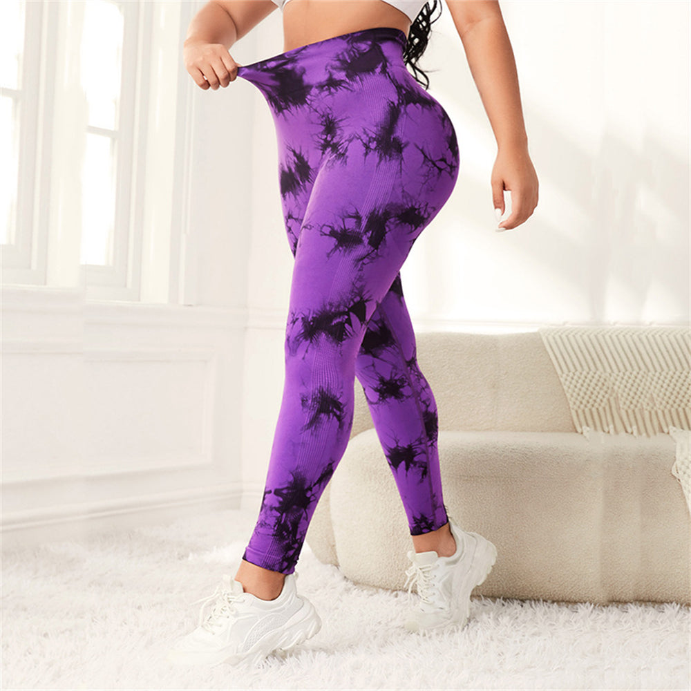 Abstract Print High-Rise Comfort Fit Leggings 2818