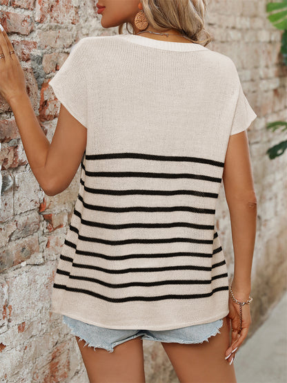 All-Season Striped Knit Top 3003