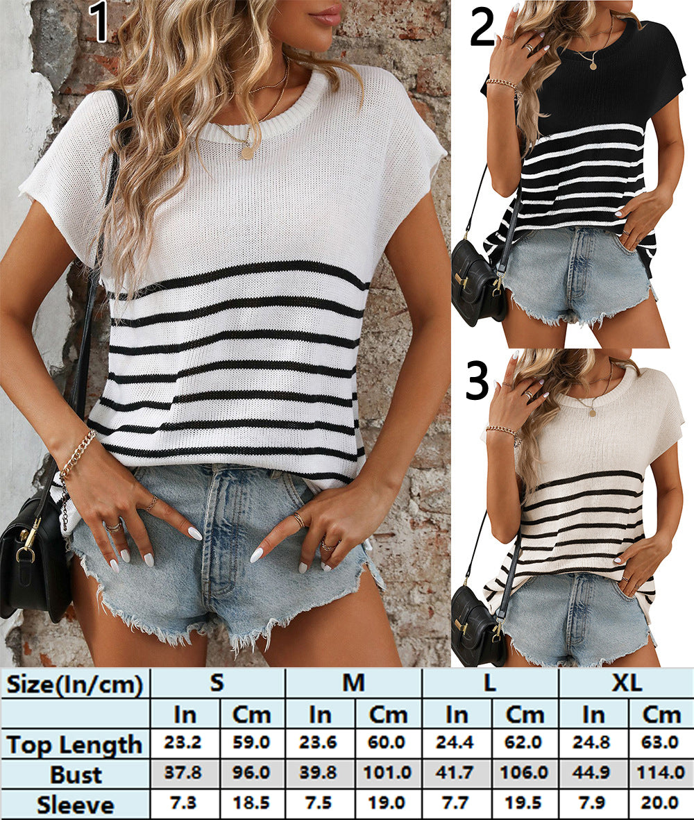 All-Season Striped Knit Top 3003