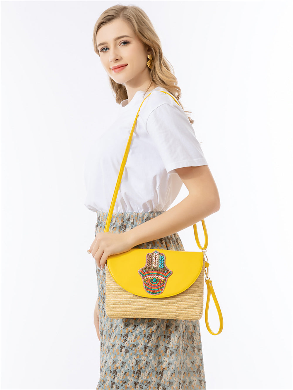 Artisanal Beaded Crossbody Bag 2881