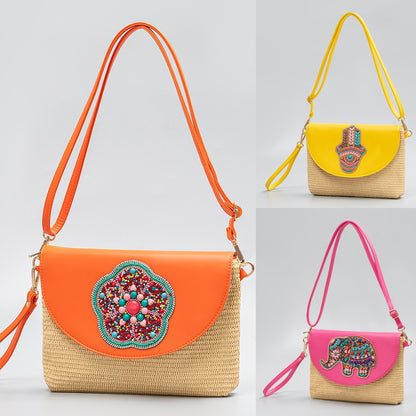 Artisanal Beaded Crossbody Bag 2881 Mix Color