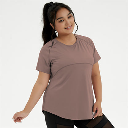 Baggy gym tops summer evening Yoga Essential Soft Fabric for Women 3019 Brown