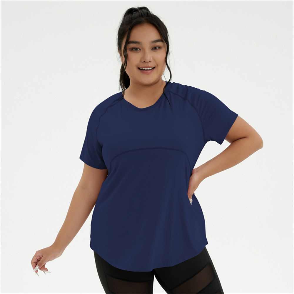 Baggy gym tops summer evening Yoga Essential Soft Fabric for Women 3019 Blue