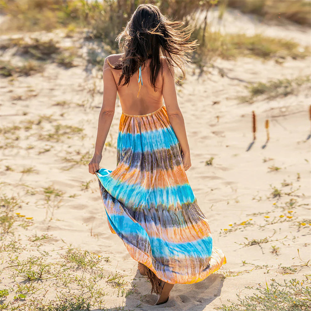 Beachside Harmony Striped Dress 2991