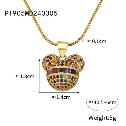 Bear Face Pendant Necklace 2911 Colour