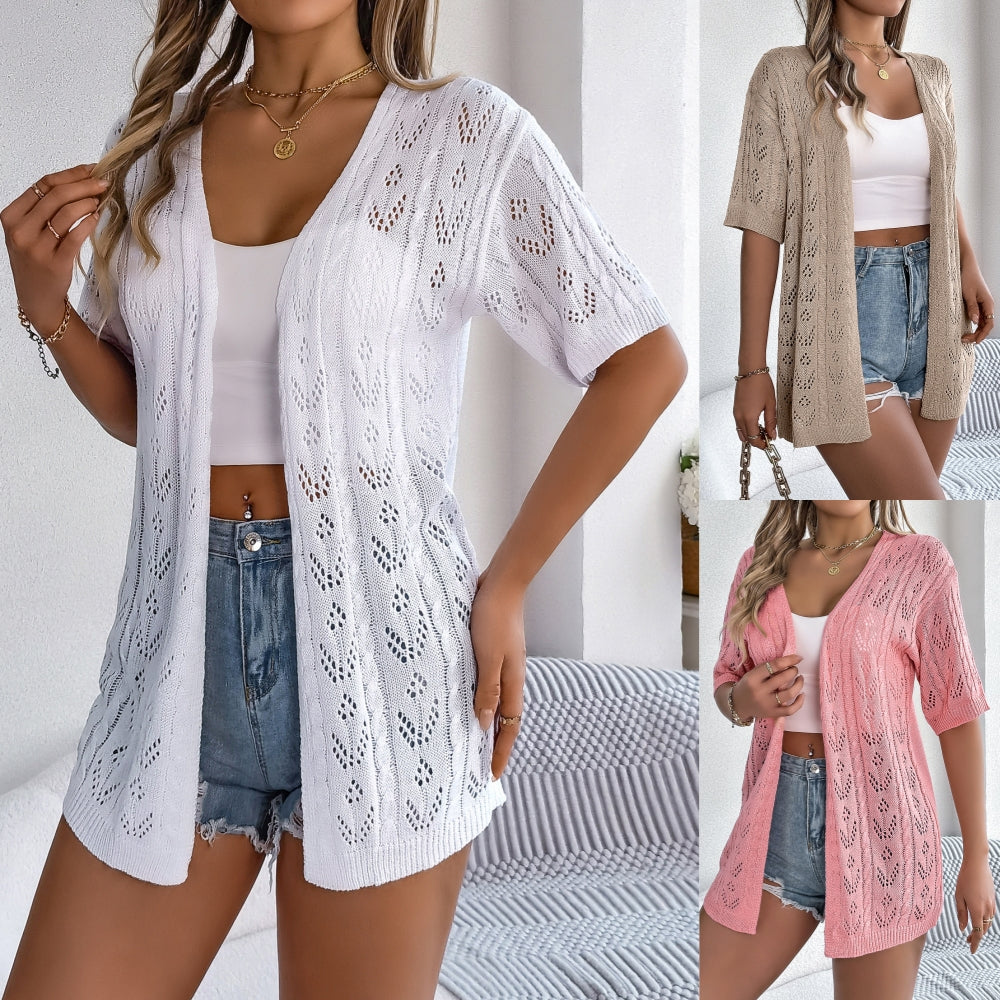 Bohemian-Inspired Knitwear Cardigan Beach Cover-Up 2842