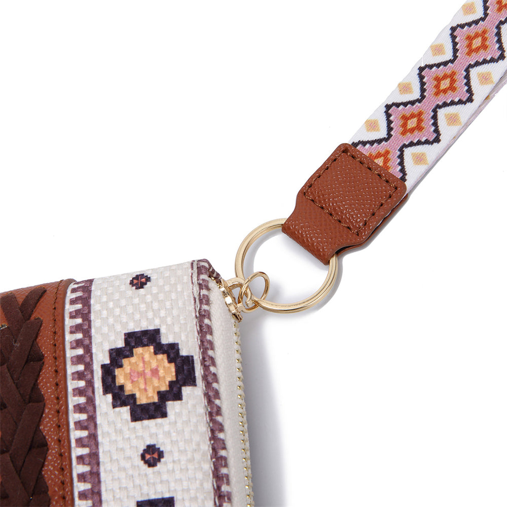 Bohemian Patterned Wallet with Zipper 2795