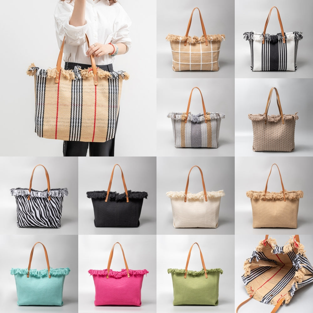 Bohemian Woven Tote Bag 2918 Mix Color