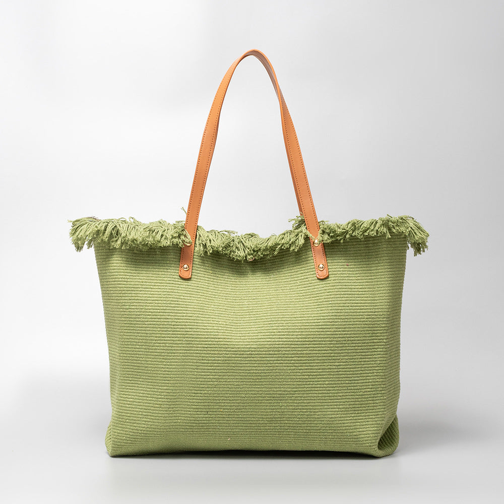 Bohemian Woven Tote Bag 2918 Green