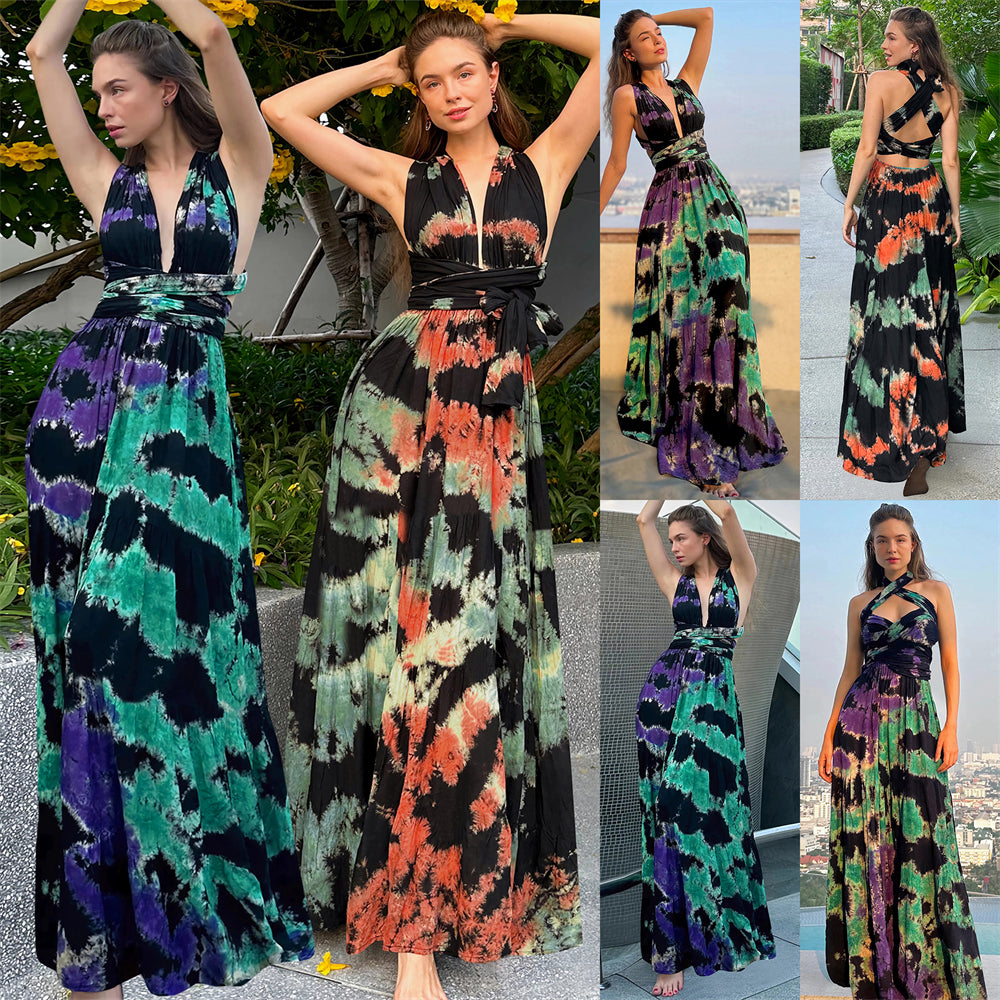 Boho Goddess Dress 2969 Mix Color