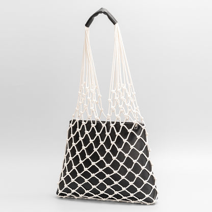 Boho Netted Shoulder Bag 2905 Black