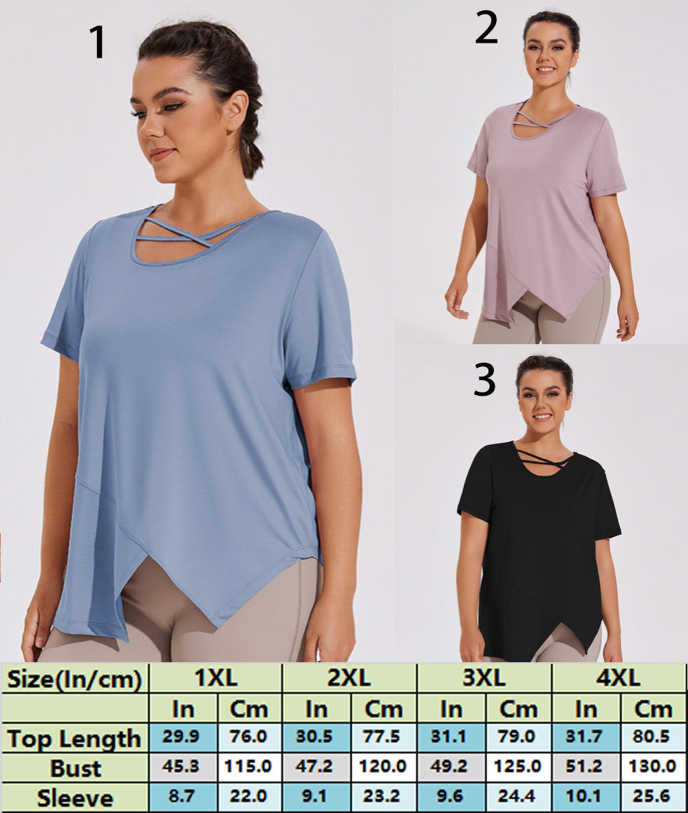 Breathable Asymmetric Yoga Tee 2948