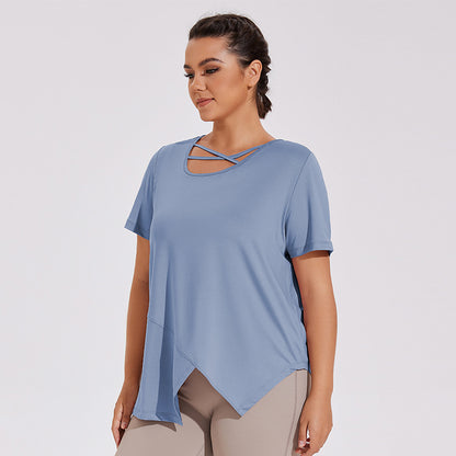 Breathable Asymmetric Yoga Tee 2948