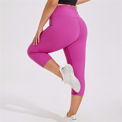 Breathable Exercise Leggings 2940 Rose red