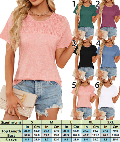 Breezy Ruched Neckline Top 2870