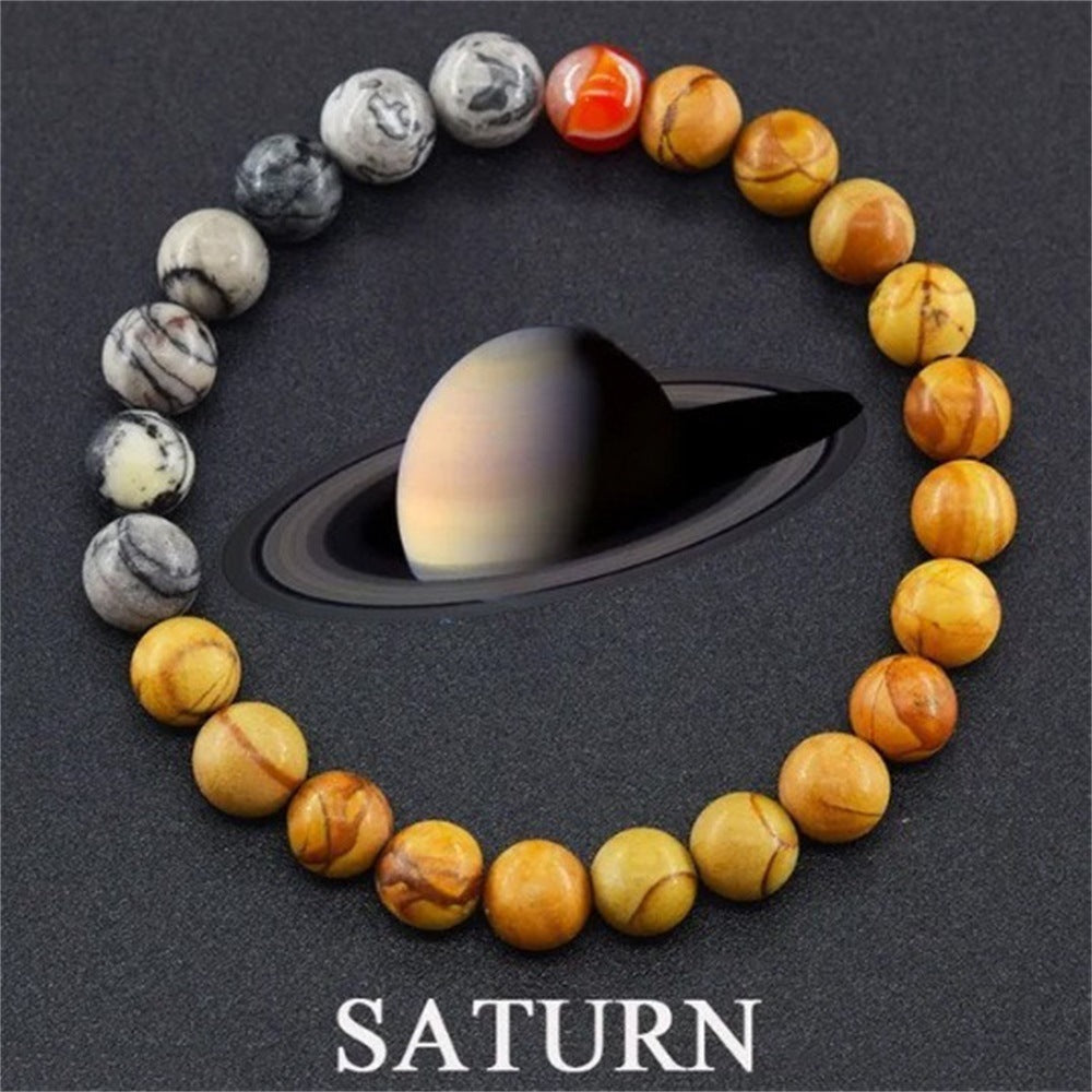 Celestial Body Themed Gemstone Bracelet 3027 Saturn