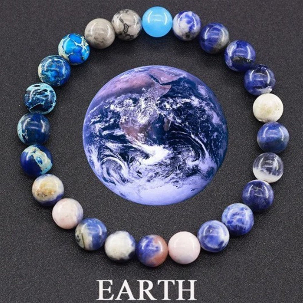 Celestial Body Themed Gemstone Bracelet 3027 Earth