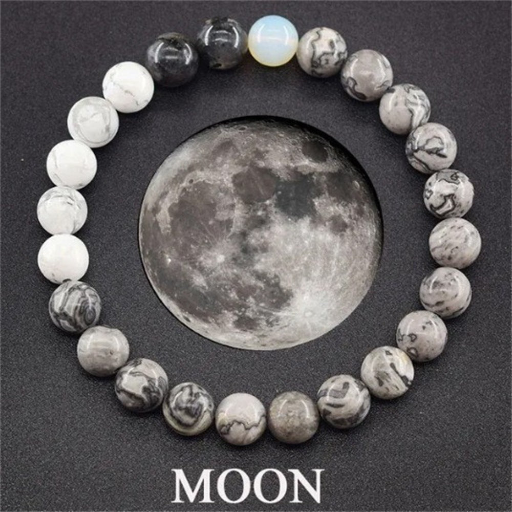 Celestial Body Themed Gemstone Bracelet 3027 Moon