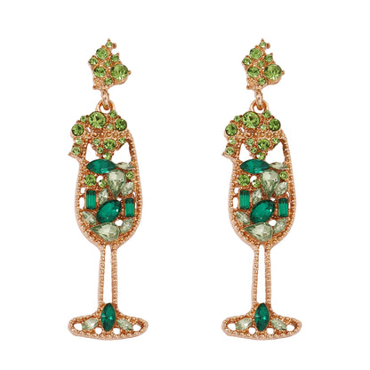 Champagne Glass Inspired Drop Earrings 2817