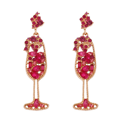 Champagne Glass Inspired Drop Earrings 2817