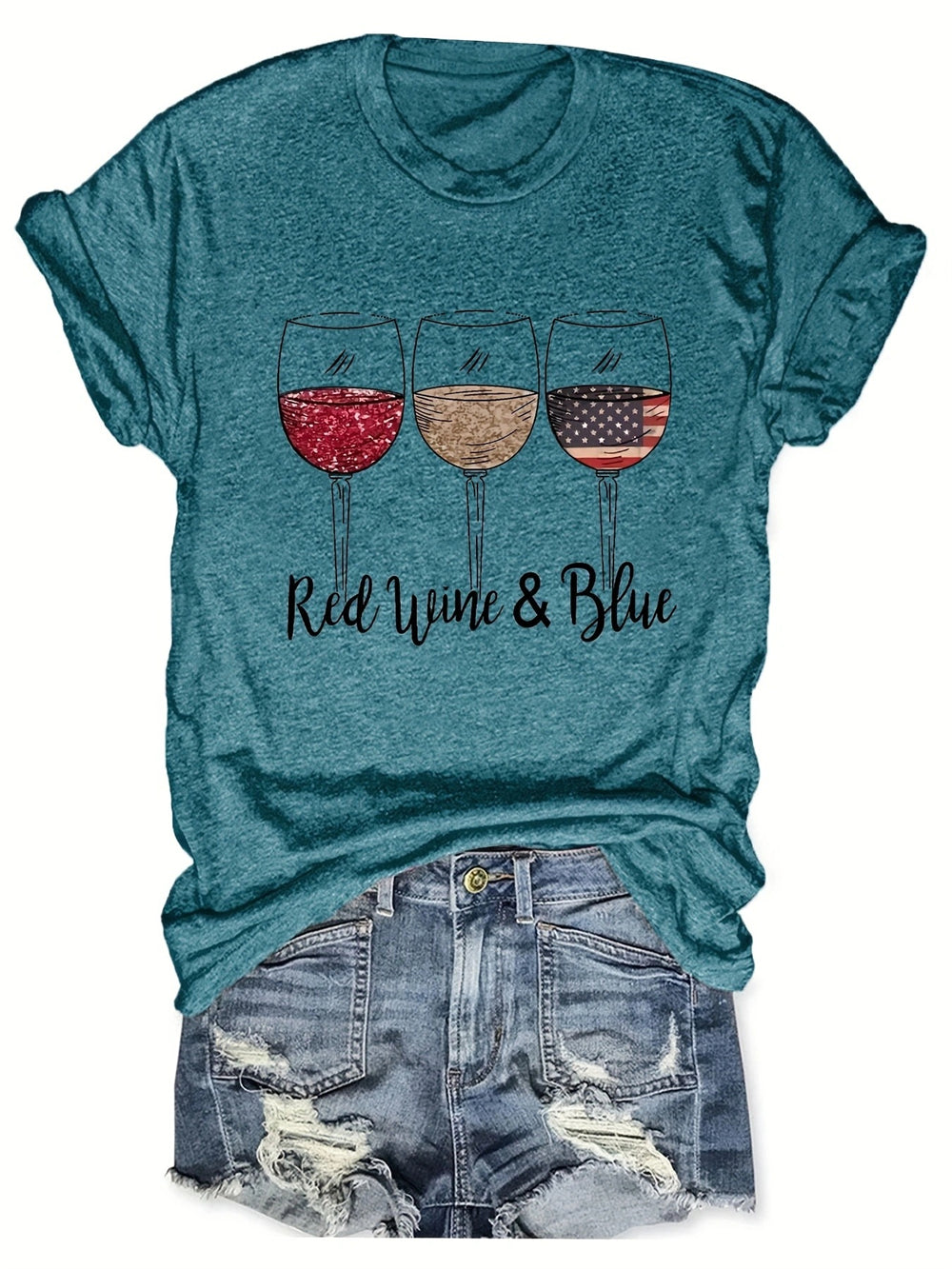 Cheers to Freedom Graphic Cotton Tee 2839