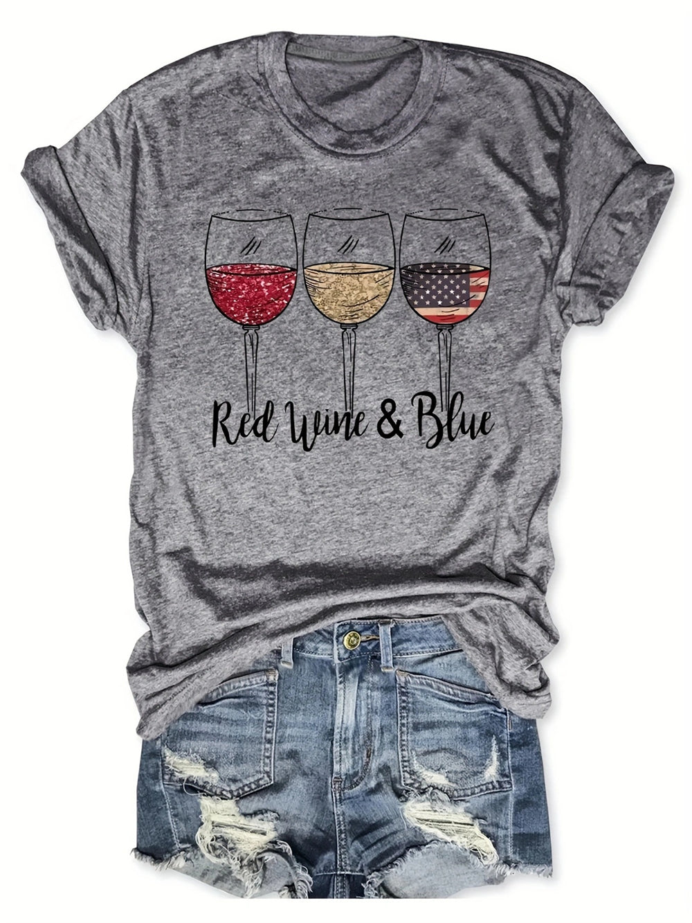 Cheers to Freedom Graphic Cotton Tee 2839