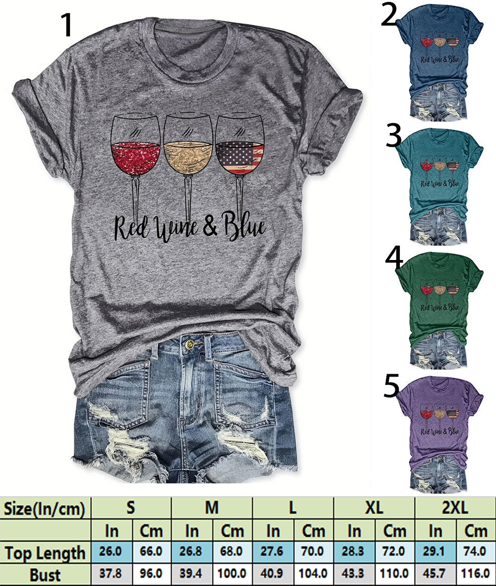 Cheers to Freedom Graphic Cotton Tee 2839