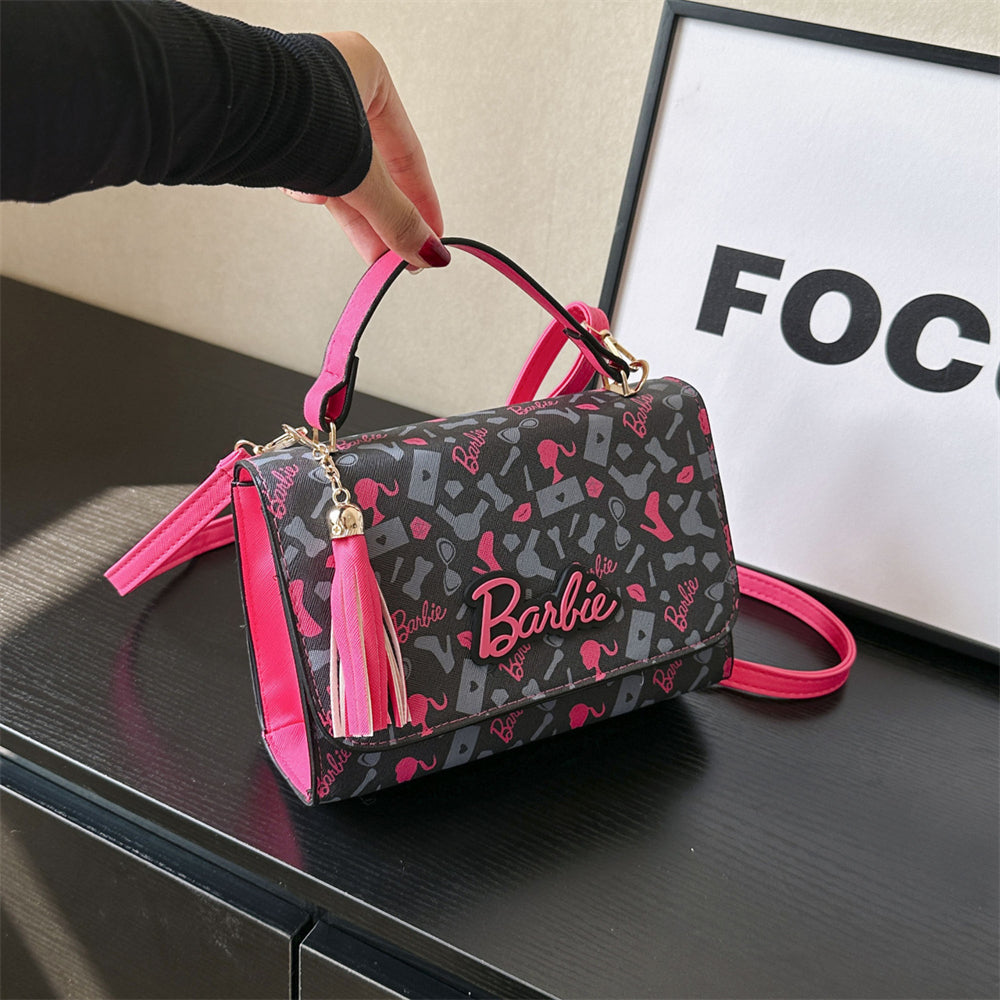 Chic Barbie Print Tassels Charm Shoulder Bag 2808