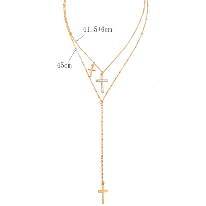 Classic Crosses Multi-Strand Necklace 3034