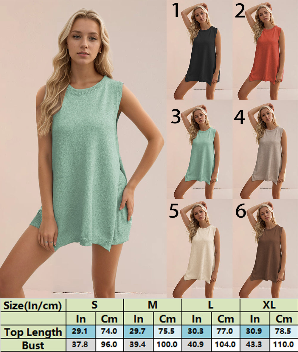 Contemporary Sleeveless Knit Outfit 2855