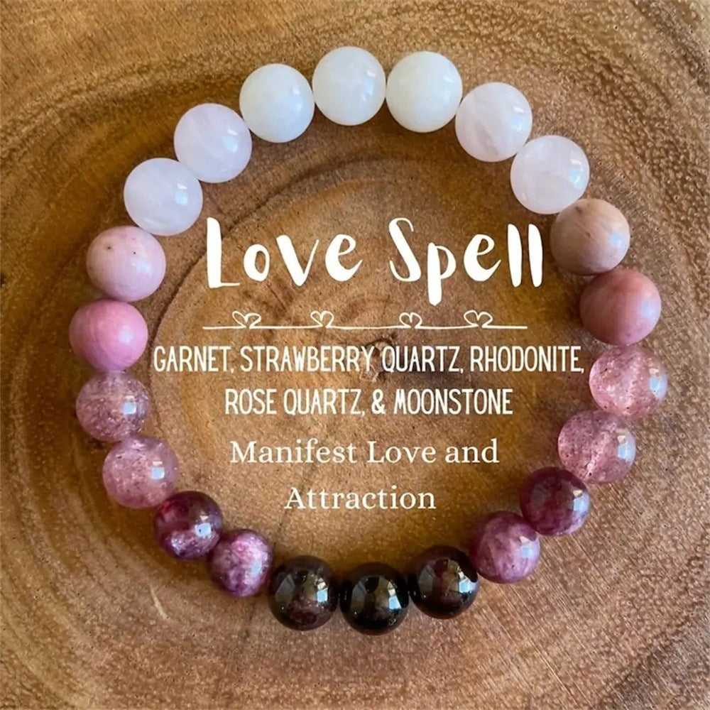 Energy Growth Supportive Crystal Bracelet 3023 Love Spell