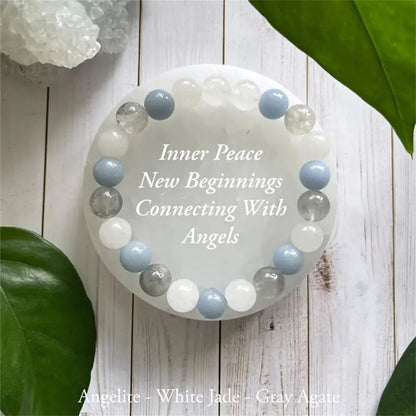 Energy Growth Supportive Crystal Bracelet 3023 Inner peace