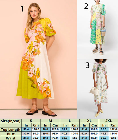 Floral Affair Tea-Length Dress 2972