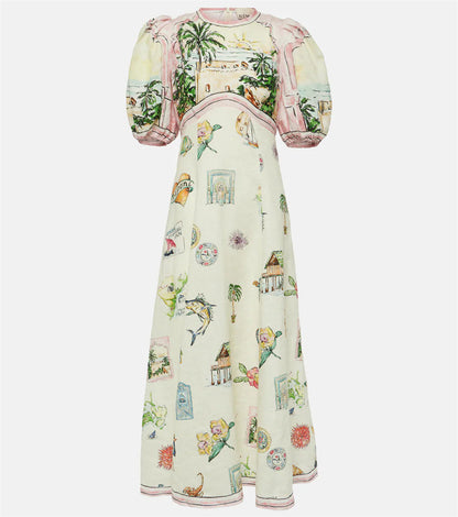 Floral Affair Tea-Length Dress 2972