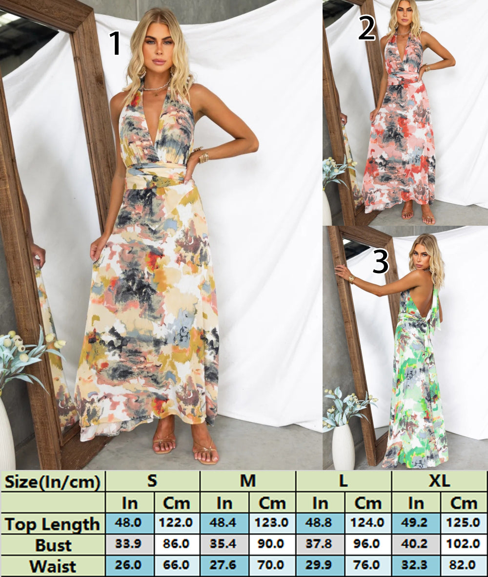 Floral Whisper Open-Back Maxi Dress 2934