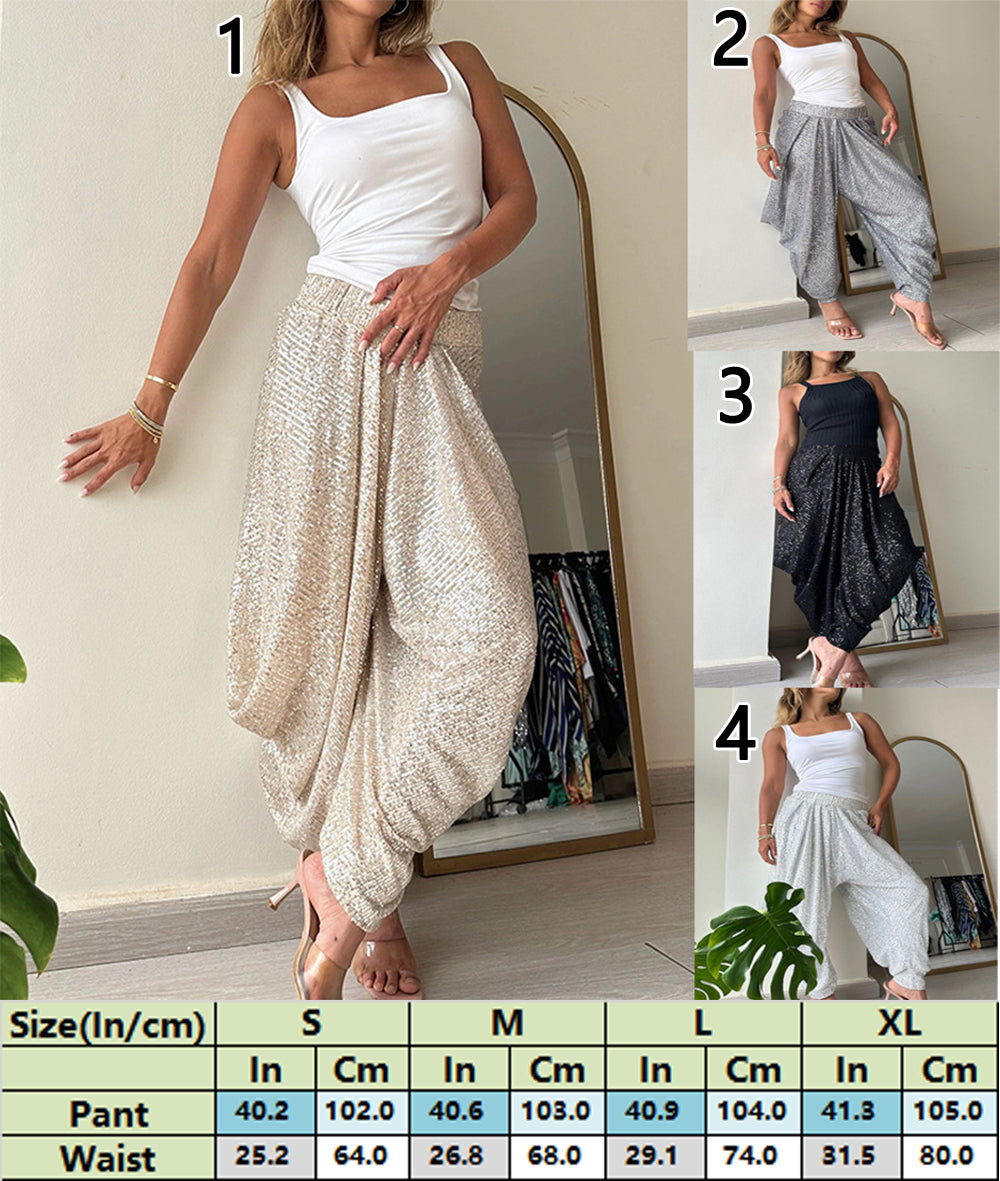 Flowy Wide-Leg Lounge Pants - Modern Relaxation Attire 2996