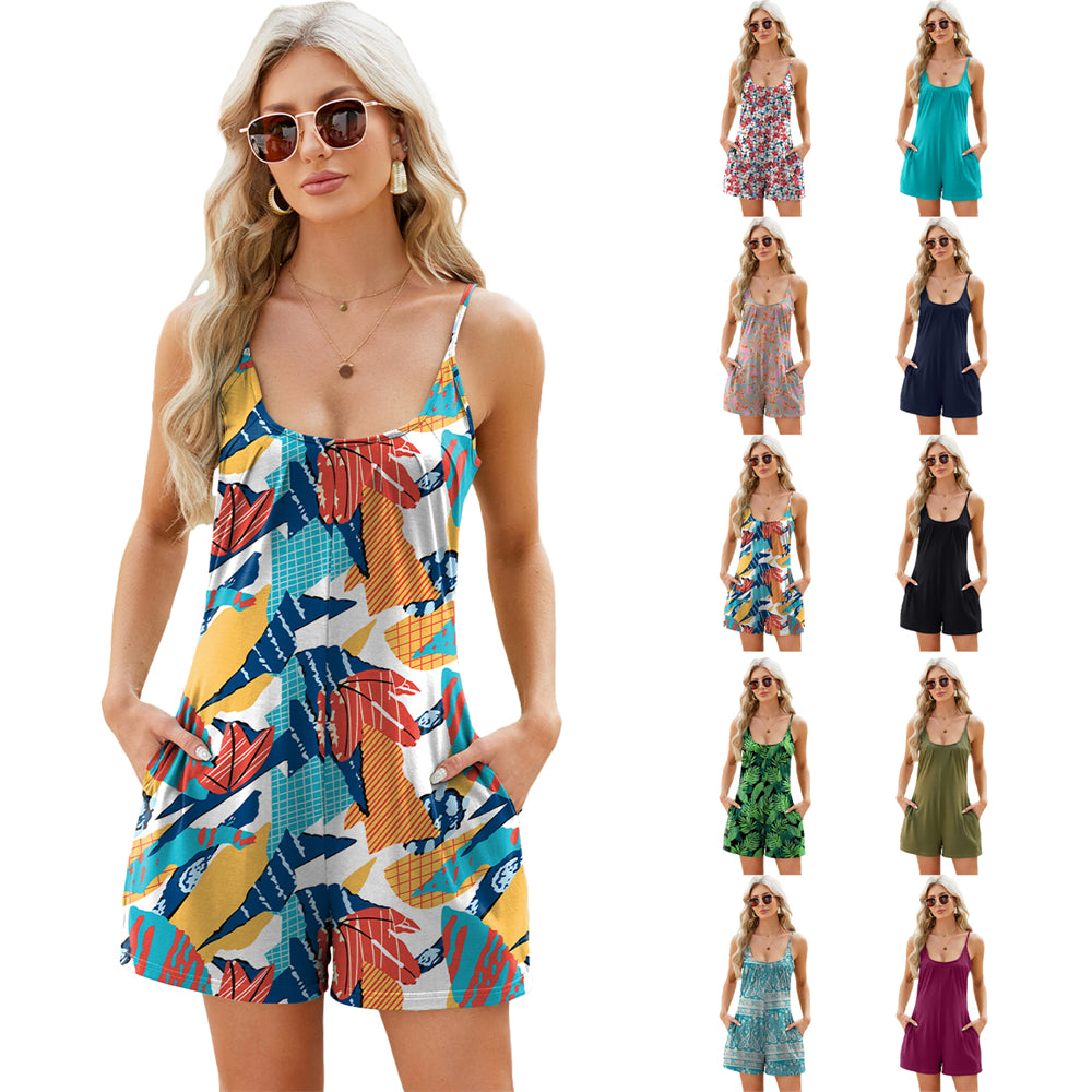 Garden Radiance Fantasy Sleeveless Romper 2735 Mix Color