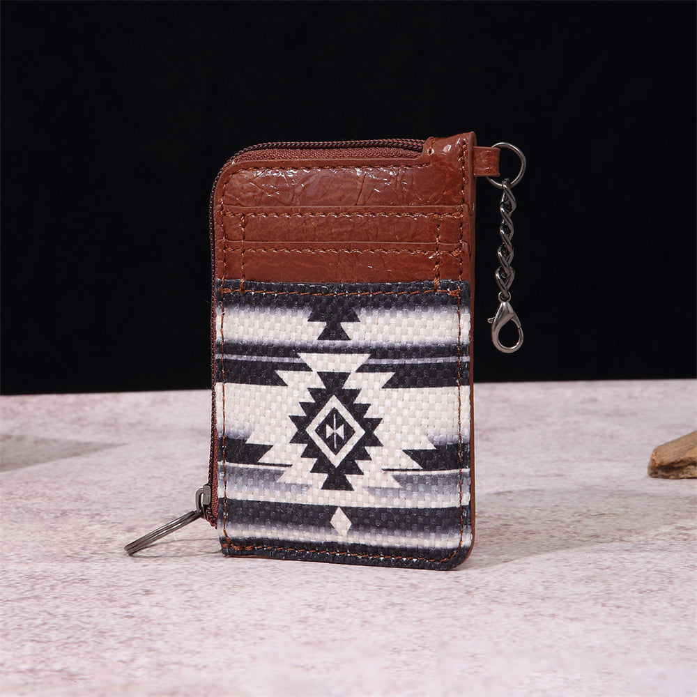 Geometric Pattern Card Holder Wallet 2796 Grey