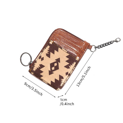 Geometric Pattern Card Holder Wallet 2796