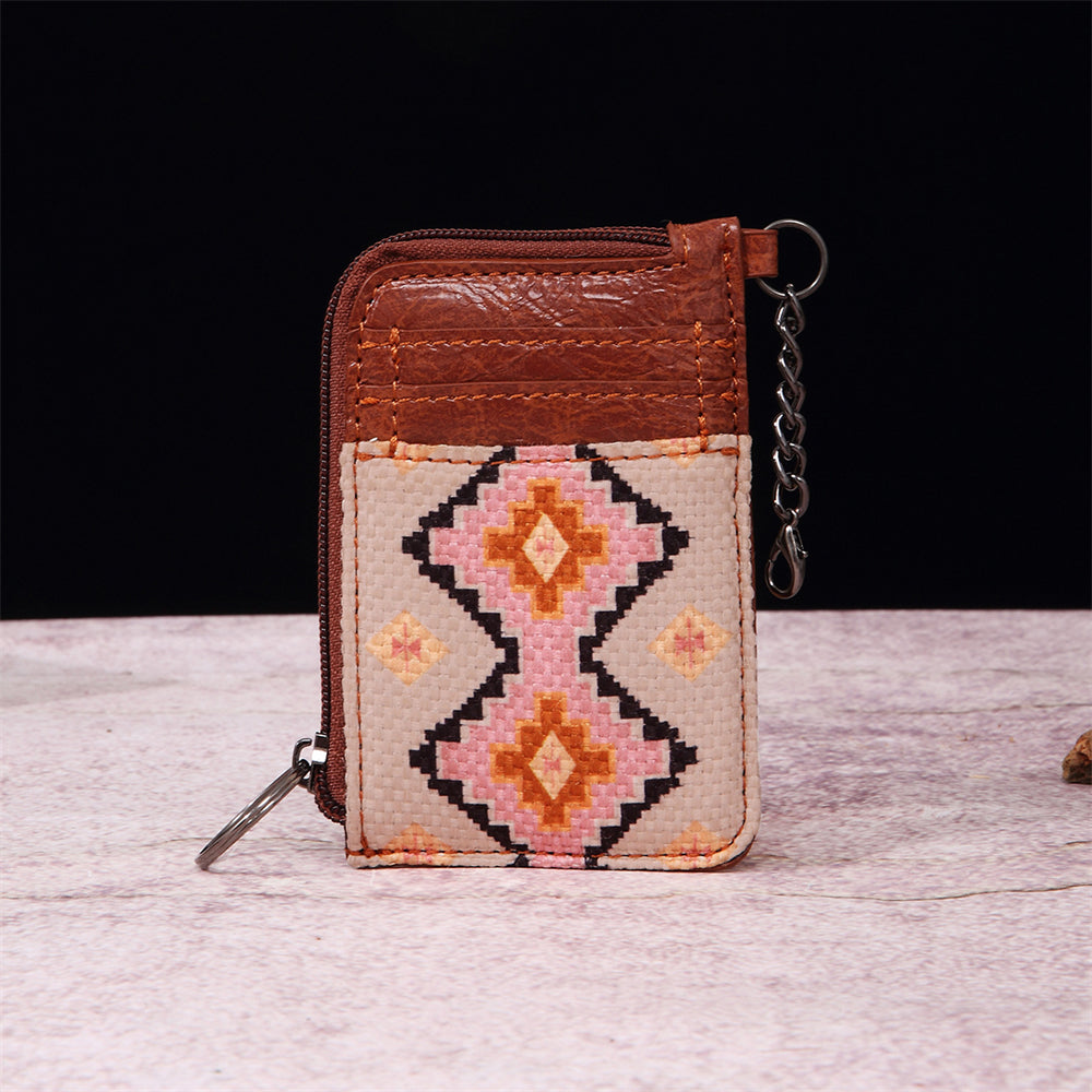 Geometric Pattern Card Holder Wallet 2796