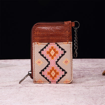 Geometric Pattern Card Holder Wallet 2796