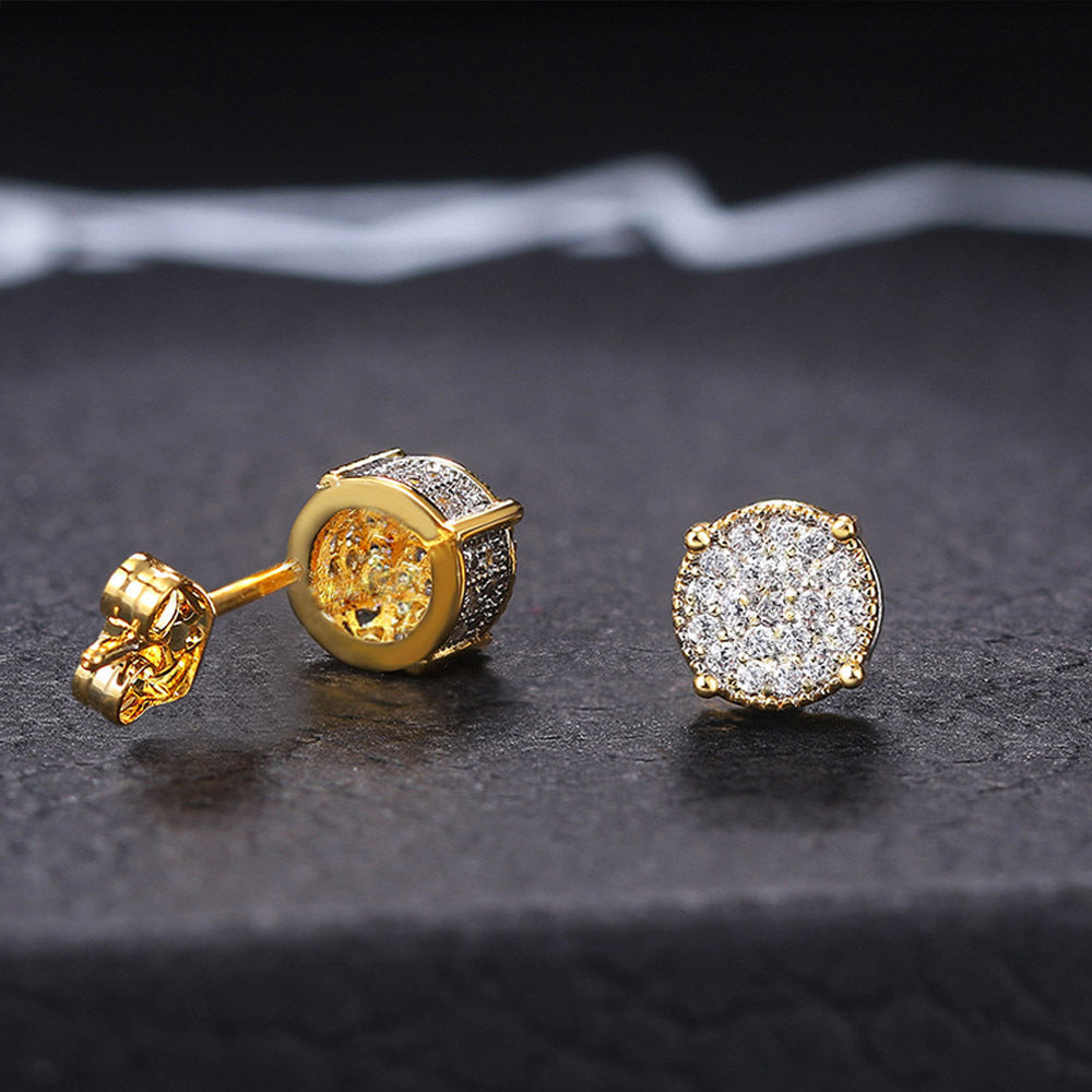 Glamour Gemstone Halo Studs 2962 Golden