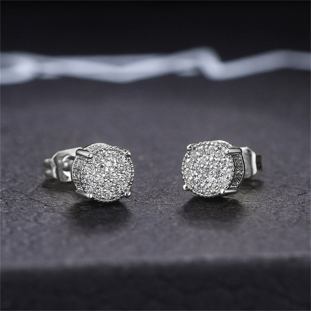 Glamour Gemstone Halo Studs 2962 Silvery