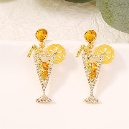 Glistening Gala Gem Drop Earrings 2886 Yellow