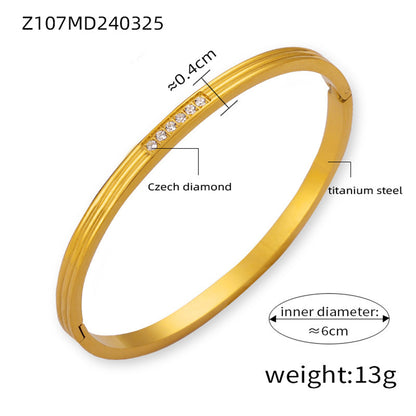 Golden Elegance Gemstone Bangle 2919 Golden-3