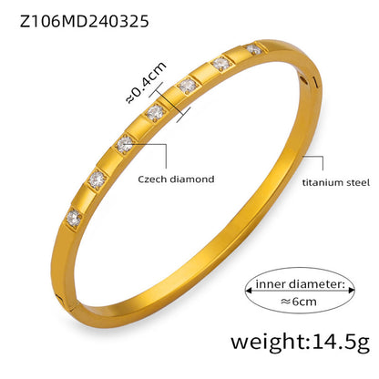 Golden Elegance Gemstone Bangle 2919 Golden-2